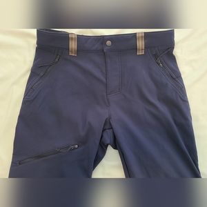 Columbia Triple Canyon Fall Hiking Pants Navy Fleece Lined 32x32